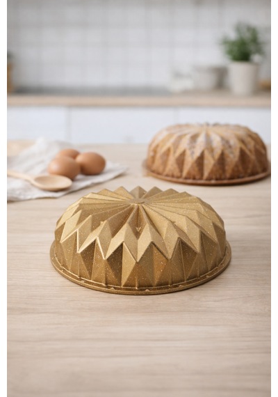 Firuze Döküm Kek Kalıbı 26cm Gold Gold