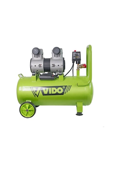 Vido WD060215020 2 HP 8 Bar 50 LT Sessiz ve Yağsız Hava Kompresörü