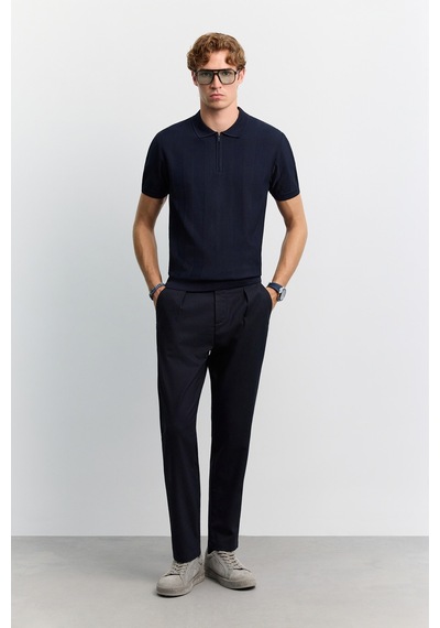 Avva Erkek Siyah Polo Yaka Fermuarlı Kolay Ütülenen Kırışmaz Regular Fit Triko T-shirt A62y5007 Lacivert Avva Erkek Siyah Polo Yaka Fermuarlı Kolay Ütülenen Kırışmaz Regular Fit Triko T-shirt A62y5007 Lacivert