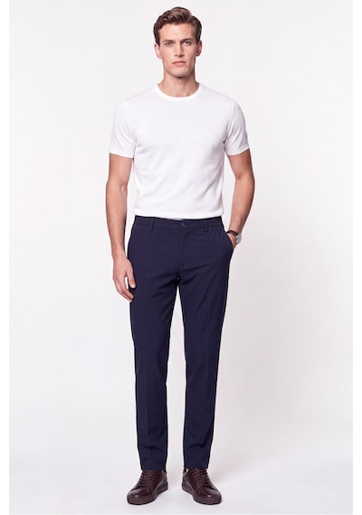 Comfort Fit Esnek Pamuklu Yan Cep Lacivert Jogger Pantıolon P 1220
