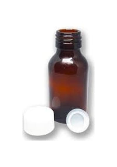 Kahverengi Ilaç Şişesi Toptan Kapaklı 100 Ml. 50 Adet