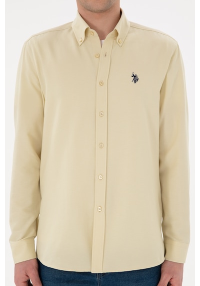 U.s. Polo Assn. Erkek Açık Haki Gömlek Basic 50306338-vr183 Acık Hakı