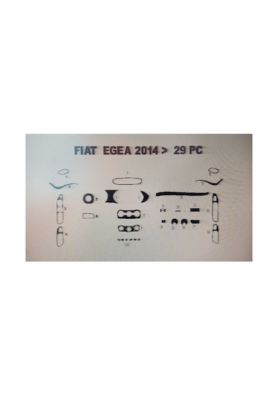 Fıat Egea 2014 29 Parça Torpido Kaplama Renk Gri