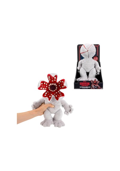 Stranger Things Demogorgon Elektronik Pelüş 30 Cm Sesli Açılan Ağızlı Lisanslı Oyuncak Gri