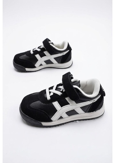 Fort Tıgor Cool Anatomik Hafif Rahat Sneaker Erkek Çocuk Ayakkabı SİYAH-BEYAZ