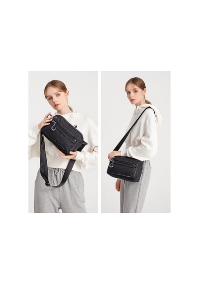 Smart Bags Ekstra Hafif Kumaş Kadın Postacı Çantası 3148 Gri