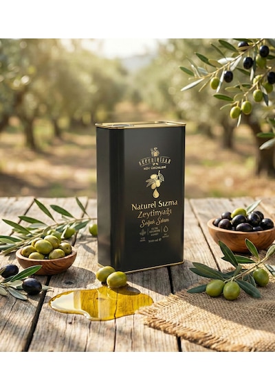 Seferihisar Naturel Sızma Zeytinyağı 3 Lt Soğuk Sıkım Filtresiz