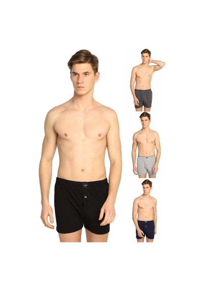 Bonbonetti Chocolate Baby & Kids Erkek Gri Renk Penye Düğmeli Boxer Gri