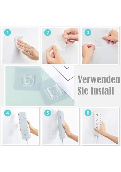 9 Sets Sihirli Kanca Çıft Taraflı Çok Amaçlı Kancalar Kendinden Yapışkanlı Şeffaf Su Geçırmez Ve Yağ Geçırmez. Mutfak Banyo Oturma Odası Içın Delme Yok Çıkarılabilir Max 10kg 50cm