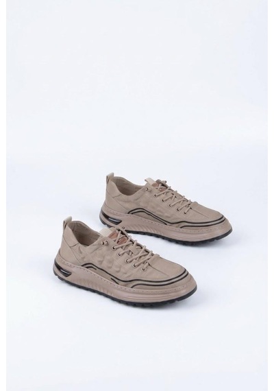 Pepita E146 Rahat Hafif Keten Özel Tasarım Spor Sneaker Erkek Ayakkabı Camel