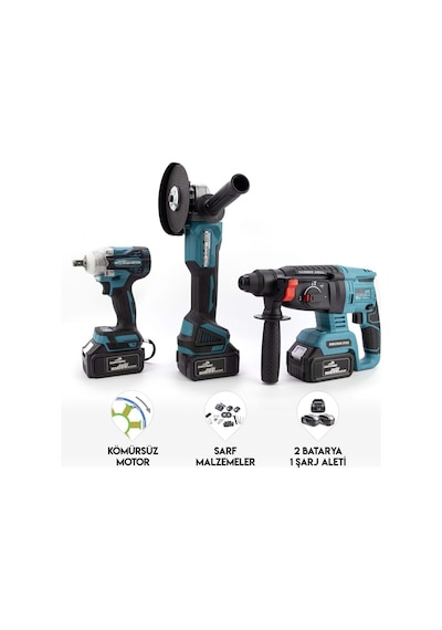 Dawreek Üçlü Set MK350 2B1Ş (Ş.Spral+S.Sıkma+Ş.Hilti)