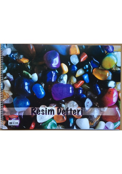 Resim Defteri 15 Yaprak Orta Boy Spiralli Telli 25x35