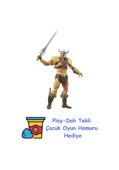 Masterverse New Eternia He-man Aksesuarlı Aksiyon Figürü, 17,78 Cm Motu Koleksiyon Hediyesi, 6 Yaş Ve Üzeri Hayranlar Için + Play-doh Oyun Hamuru