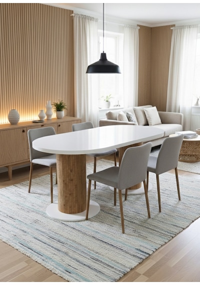 Oslo 180x90x74cm 36mm Kalın Kenarlı Oval Beyaz Sütunlu Yemek Masası Sandalye Yok Sadece Masadır Beyaz-atlantik Çam Oslo 180x90x74cm 36mm Kalın Kenarlı Oval Beyaz Sütunlu Yemek Masası Sandalye Yok Sadece Masadır Beyaz-atlantik Çam