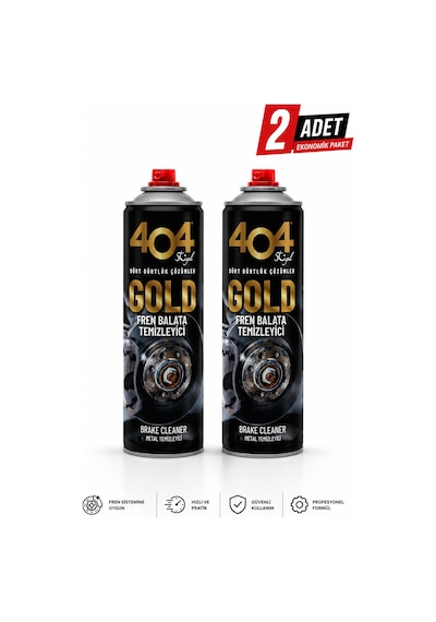 404 2'li Ekonomik Paket Gold Fren Balata Temizleme Spreyi 500 Ml