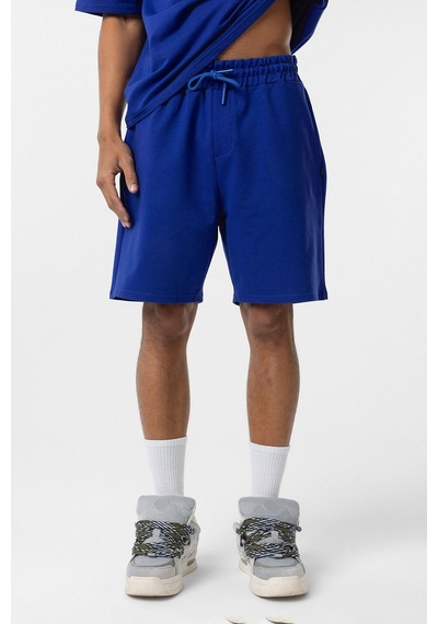 Basic Oversize Şort Takım Saks