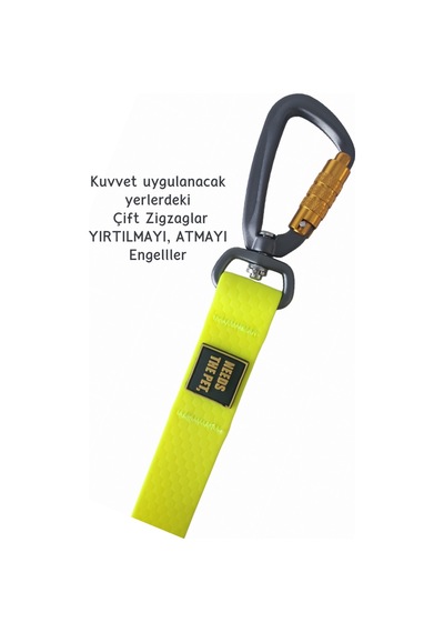 Interlaken Su Geçirmez Güçlü Kancalı Sarı Köpek Gezdirme Kayışı Sarı 2 M Sarı