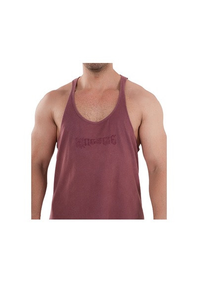 Kingsize Nutrition Kingsize Darksteel Antik Yıkamalı Atlet Bordo