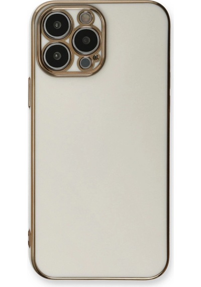 Apple Uyumlu iPhone 13 Pro Kılıf Volet Silikon Beyaz\