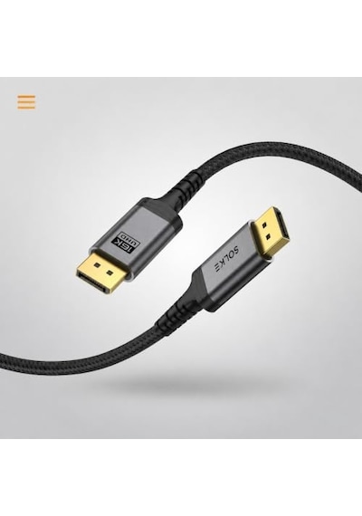 80gbps Displayport 2.1 Kablo 16k 60hz 8k 120hz 4k 240hz Uhbr20 Hdr Dsc 1.2a Örgülü Dp 2.1 Monitör Kablosu 2, 2m, Metre