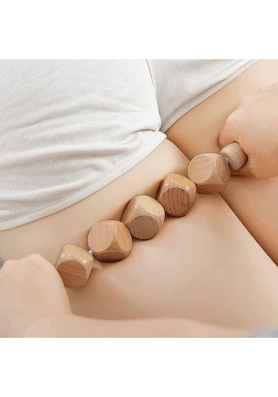 1sen Art & Beauty Maderoterapi Küp Roller Ahşap Masaj Aleti Açık Kahverengi