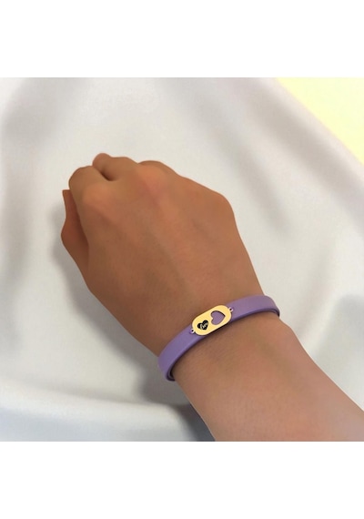 Archin Aşk Temalı Hakiki Mor Derili Kalp Motifli 14 Ayar Altın Plakalı Hediye Bileklik-558sembol Aşk Archin Aşk Temalı Hakiki Mor Derili Kalp Motifli 14 Ayar Altın Plakalı Hediye Bileklik-558sembol Aşk