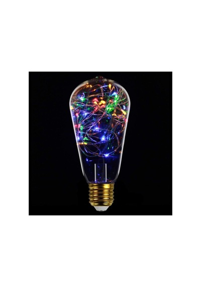 Led Ampul, Neon Işık, 4 Renk, 50 Led, Gümüş Tel,1 W, E2 Enerji Sınıfı G