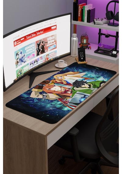 The Rising Of The Shield Hero Dikişli Kauçuk Oyuncu Mousepad V1 - 90x40 Xxl Gaming Mouse Pad