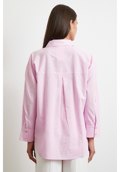 Never More Must Have Poplin Gömlek Pembe Pembe