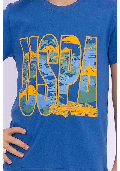 U S Polo Assn Basic Cobalt Erkek Çocuk Bermuda Takım