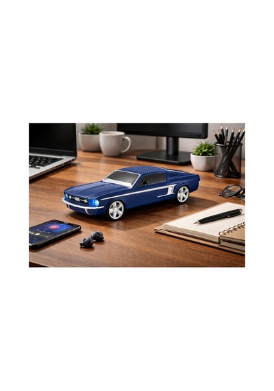 Nostaljik Araba Şeklinde Bluetooth Hoparlör Sd Kart Usb Fm Radyolu Şarjlı Taşınabilir Speaker Lacivert