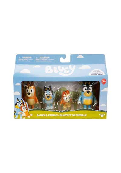 Bluey 4'lü Figür Seti Bluey & Family