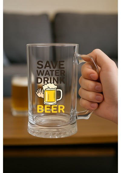 Baskılı Bira Bardağı Save