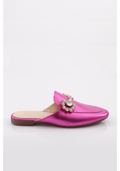 Dgn 55 Kadin Kristal Taş Tokali Terlik 55-2270-R1352 Pembe