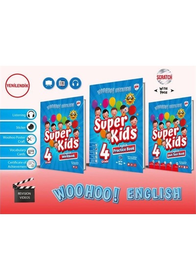 Kırmızı Beyaz Yayınları Super Kids Woo Hoo 4.sınıf Yeni