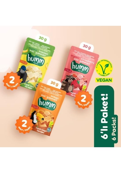 Organik Glutensiz Vegan Muz Çilek Ve Mango Mini Küpler Atıştırmalık Paketi - 6 Adet 3 Çeşit 180 G Organik Glutensiz Vegan Muz Çilek Ve Mango Mini Küpler Atıştırmalık Paketi - 6 Adet 3 Çeşit 180 G