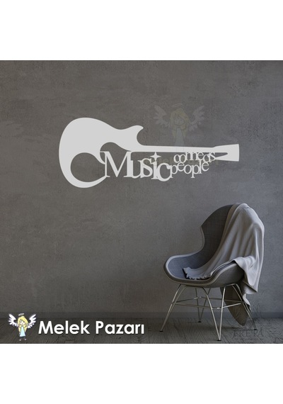 Müzik Gitar Sticker Duvar Dekoru