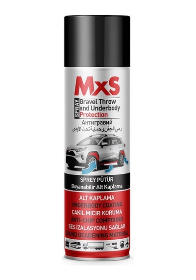 Mxs Pütür Sprey 500 ML Siyah 12 Adet 1Koli