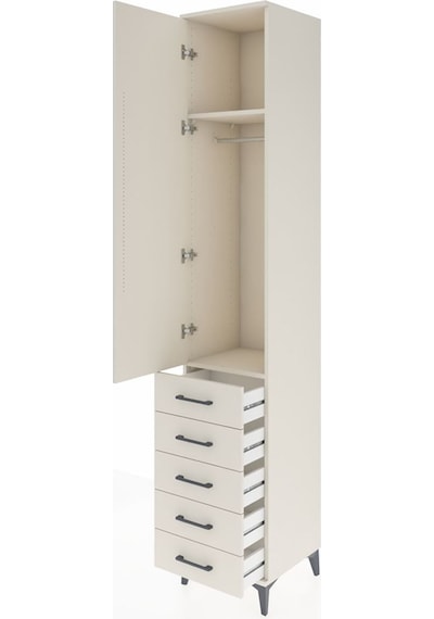 Hyperion Dolap 2 Raflı 5 Çekmeceli Tek Askılı 44x44x243 Aytaş... Aytaşı