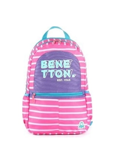United Colors Of Benetton Unıted Colors Of Benetton Çift Bölmeli Sırt Çantası 03752 Pembe
