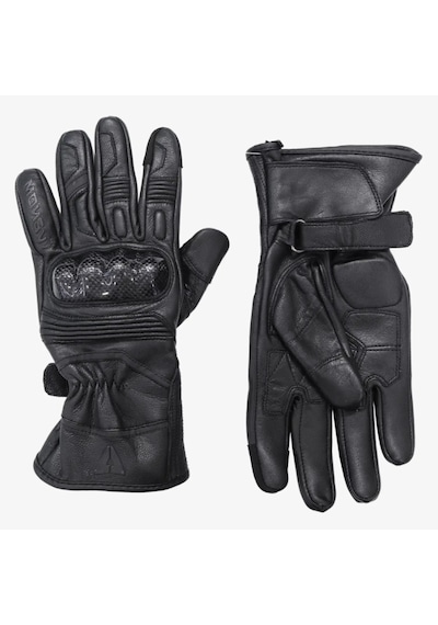 Venom Motosiklet Eldiveni Deri Siyah %100 Leather Motorcu Eldiveni