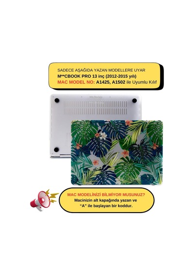 Macbook Pro Retina 13 İnç Kılıf A1425 A1502 Uyumlu Tropikal Yaprak Ve Çiçek Desenli Sert Kapak Hard Case İnce Hafif Laptop Koruyucu R-621 Belirtilmemiş Macbook Pro Retina 13 İnç Kılıf A1425 A1502 Uyumlu Tropikal Yaprak Ve Çiçek Desenli Sert Kapak Hard Case İnce Hafif Laptop Koruyucu R-621 Belirtilmemiş