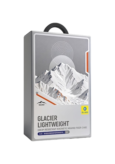 Blueo İphone 17 Pro Max Uyumlu Magsafe Özellikli Glacier Lightweight Aramid Fiber Case Gri