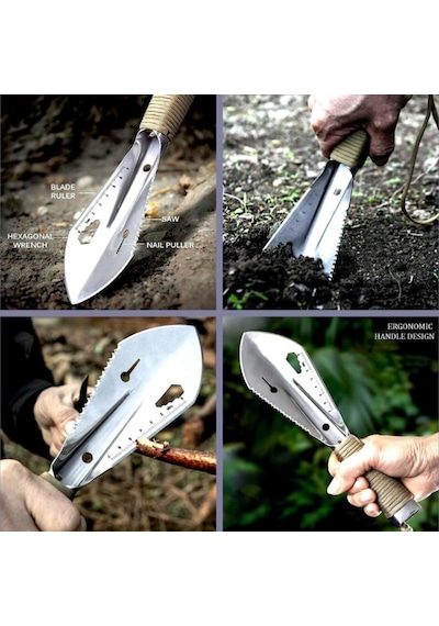 Omeniv Mala Kürek Mızrak Cetvel Testere Zıpkın Outdoor Bahçe