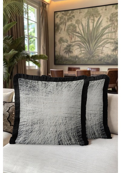 Modern Çizgisel Sanat Minimal Lüx Saçaklı Yastık Kılıfı-siyah Gri Modern Püsküllü Kırlent Kılıfı Toprak Sütlü Bej Modern Çizgisel Sanat Minimal Lüx Saçaklı Yastık Kılıfı-siyah Gri Modern Püsküllü Kırlent Kılıfı Toprak Sütlü Bej