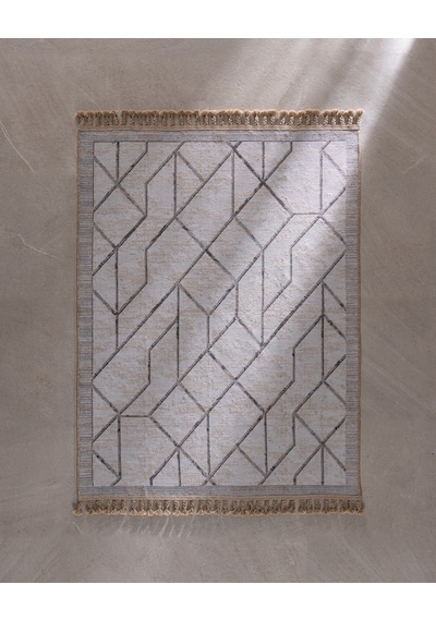 Urbain Halı - Beyaz - 140x190 Cm 8684427334867 Çok Renkli