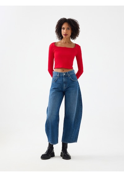 Barrel Regular Fit Kadın Pantolon Denim