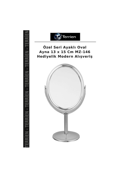 Özel Seri Ayaklı Oval Ayna 13 X 15 Cm Mz-146 Hediyelik Modern Alışveriş Çok Renkli