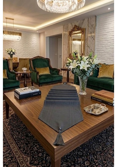 Çizgili Tek Runner, Colber Tek Runner 40x140cm Füme Diğer