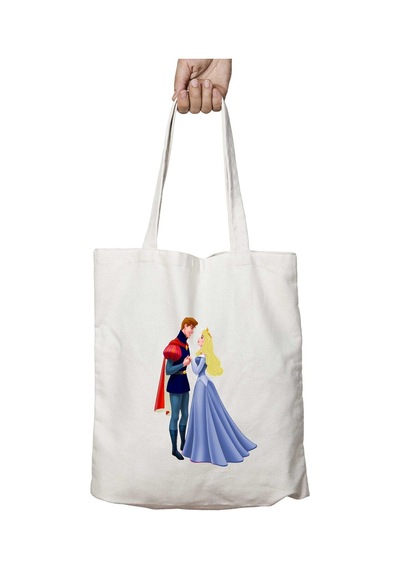 Art Hediye Sleeping-beauty-free-png-ımage İki Tarafı Kalıcı Baskılı Yıkanabilir Okul Plaj Omuz Bez Çantası Çok Renkli